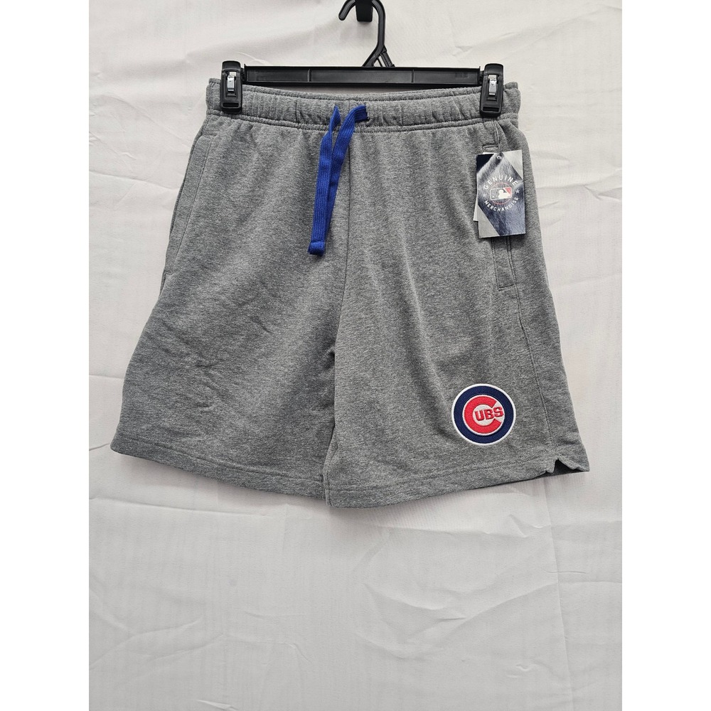 Majestic Chicago Cubs MLB Mens Small Gray Fleece Shorts New With Tags